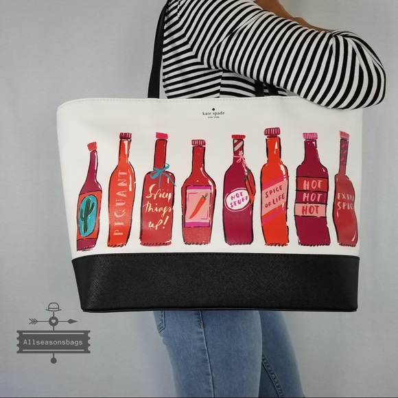 Kate spade extra spicy hot sauce Remmi Tote NWT - Picture 2 of 8
